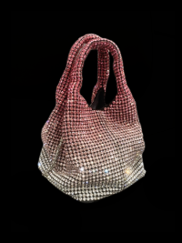 “Elle’s Crystal Evening Purse: The Ultimate Wedding Party Clutch for Women in Pink, Green, Blue, and Purple”