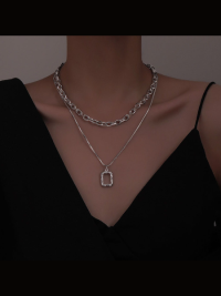 “Unveiling Elegance: The Vivian Double Layer Stainless Steel Necklace Style Guide”