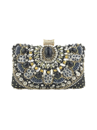 “Unveiling the Elegance of Talia: A Masterpiece in Handmade Peacock Beading Diamond Crystal Evening Purses”