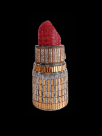 “Unleashing Elegance: The Collins Sexy Lipstick Clutch Bag Evening Crystal Purse in Argent/Dorée”