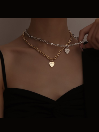 “Discover the Elegance: The Hebe Gold Plated Stainless Steel 316L Necklace with Heart Shaped Pendant”