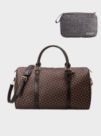 “Discover the Versatility of the XL Travel Duffle Bag: A Stylish Companion for Both Men and Women in Grey and Brown – Laila Edition”